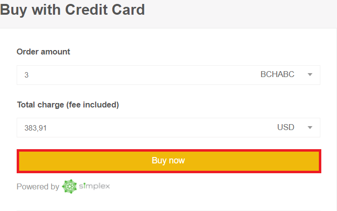 خرید بیت کوین کش با کارت اعتباری در Binance