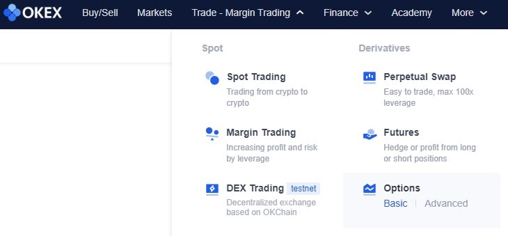 Trading con margine OKEx